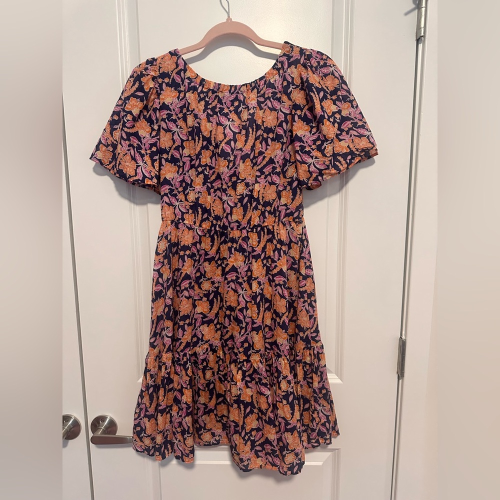J. Crew Button-Front Cotton Voile Beach Dress in Painted Block Print - Picture 8 of 12